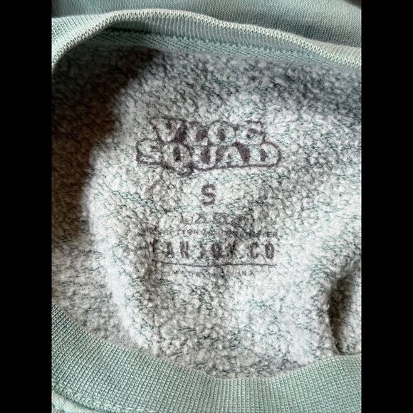 David Dobrik Sweatshirt Small Blue Vlog Squad 'Davids Vlog' Fleece Crewneck - Picture 8 of 10